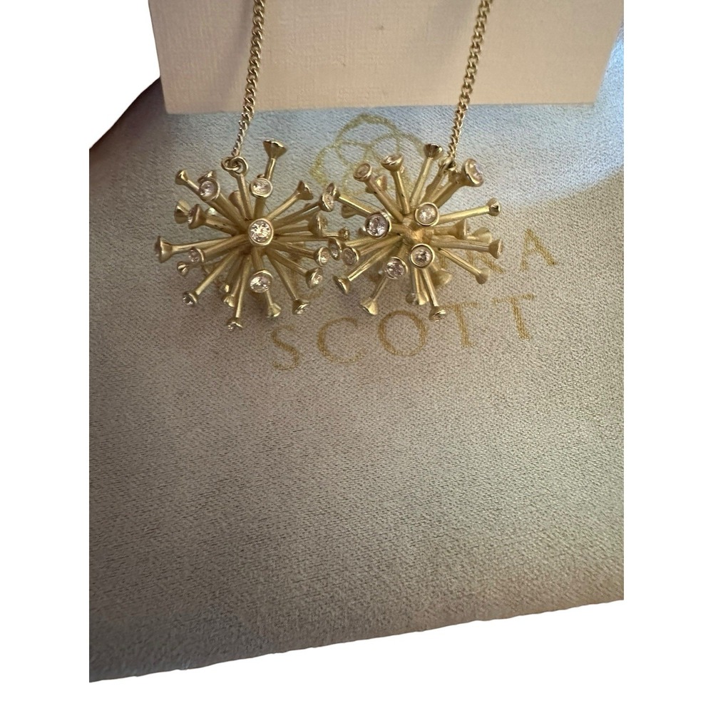 Kendra Scott Tricia‎ Earrings Ear Jacket Threader Gold Dangle RARE - Picture 3 of 5